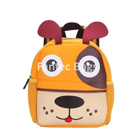 "Doggy kids backpack with friendly design for toddlers and school kids."