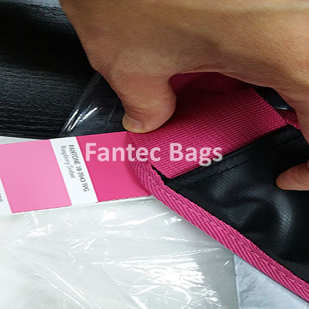 "Edge PVC piping applied to bag seams for structure and durability."