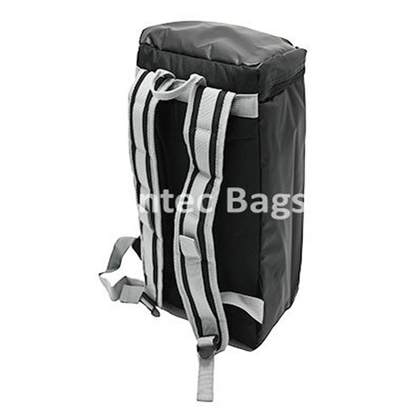 "PVC cooling bag with waterproof finish and insulated compartments for ice storage."