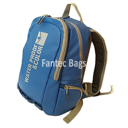 "Durable PVC backpack with multiple compartments and adjustable straps, designed for travel, school, and outdoor use."