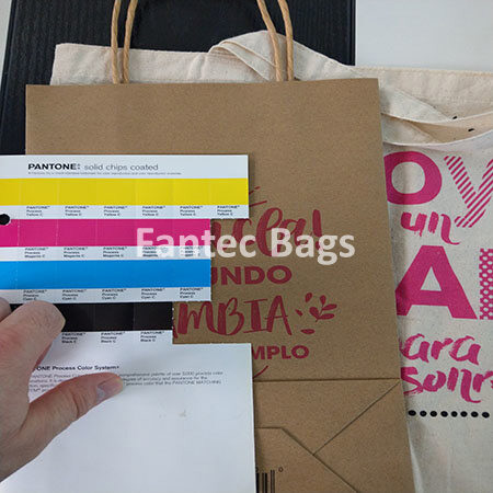 "Range of Pantone colors used across Fantec Bags designs."