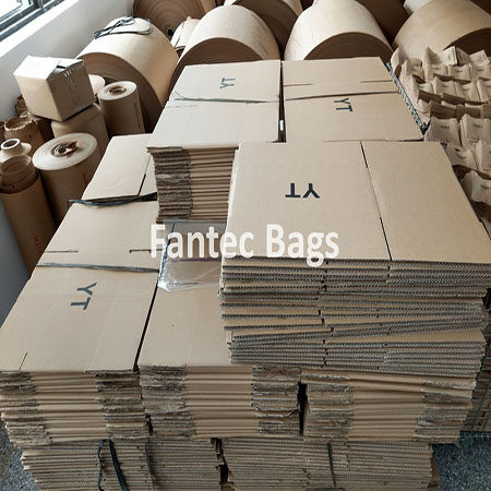 "Stacked storage pack boxes prepared for bag packaging and logistics."